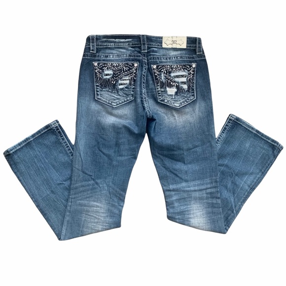 Miss Me Signature Boot Cut Denim Jeans Size 29 - Picture 3 of 13
